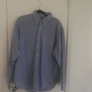 Men's Ralph Lauren Blue Stripes Button-Down Shirt XL